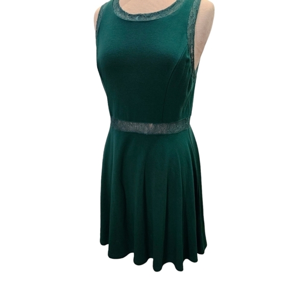 Green Lace Skater Dress - Picture 6 of 6